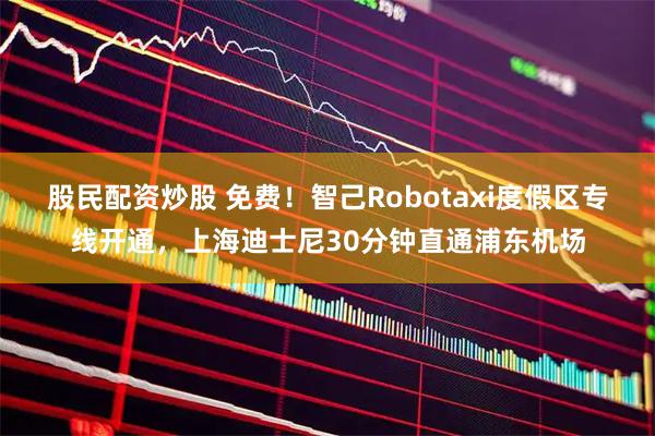 股民配资炒股 免费！智己Robotaxi度假区专线开通，上海迪士尼30分钟直通浦东机场